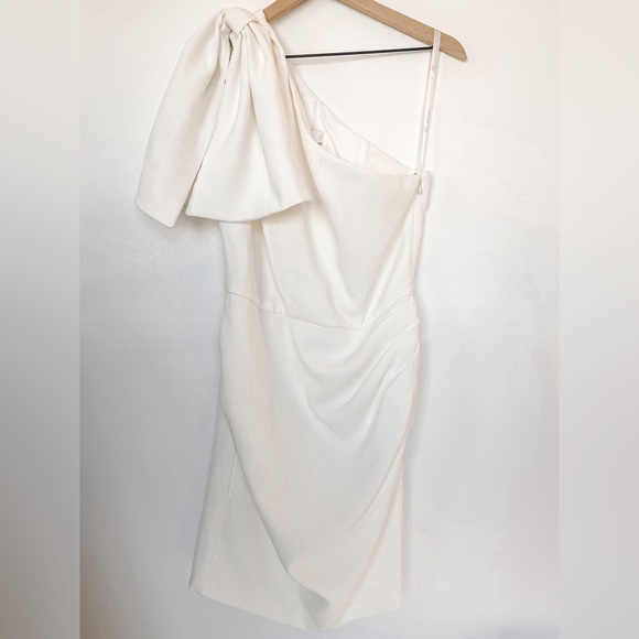 Shoshanna Midnight Paionia One Shoulder White Dress 00/045 - Picture 4 of 14